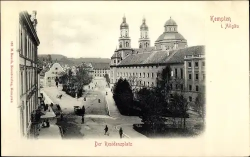 Ak Kempten im Allgäu Schwaben, Der Residenzplatz