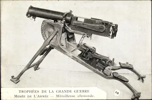 Ak Trophées de la Grande Guerre, Mitrailleuse allemande, Schweres Maschinengewehr