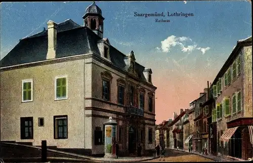 Ak Saargemünd Sarreguemines Lothringen Moselle, Rathaus