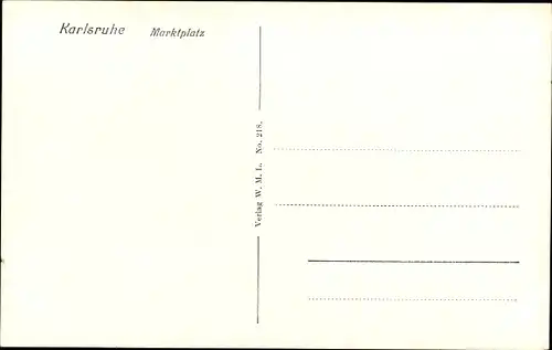 Ak Karlsruhe in Baden Württemberg, Marktplatz