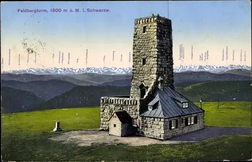 Ak Feldberg im Schwarzwald, Feldbergturm