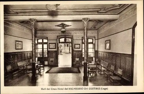 Ak Guitiriz Lugo Galicien, Hall del Gran Hotel del Balneario