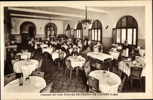 Ak Guitiriz Lugo Galicien, Comedor del Gran Hotel del Balneario