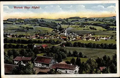 Ak Wertach im Oberallgäu, Panorama vom Ort