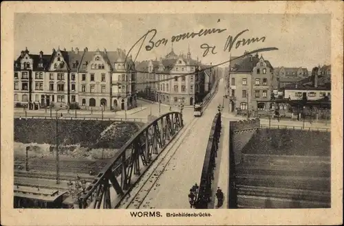 Ak Worms in Rheinland Pfalz, Brünhildenbrücke