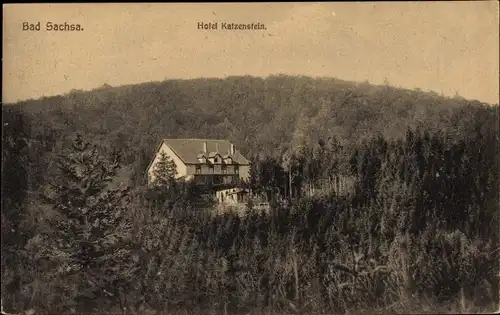 Ak Bad Sachsa in Niedersachsen, Hotel Katzenstein, Harz