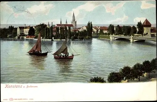 Ak Konstanz am Bodensee, Stadtbild