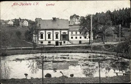 Ak Jocketa Pöhl Vogtland, Gasthof, Teich