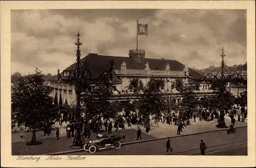 Ak Hamburg, Alsterpavillon