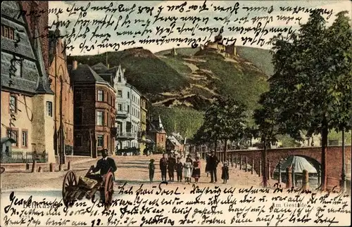 Ak Bernkastel Kues im Moseltal, Am Gestade