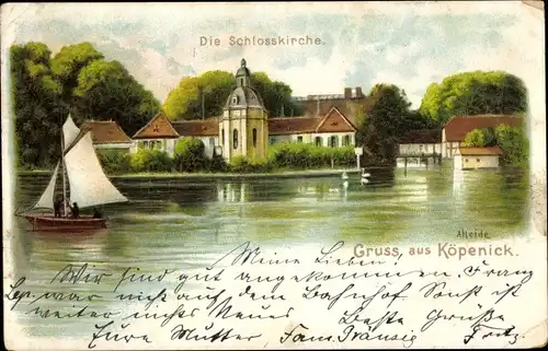 Künstler Litho Heide, A., Berlin Köpenick, Schlosskirche