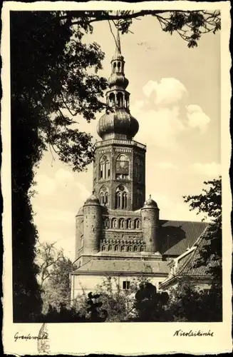 Ak Greifswald in Mecklenburg Vorpommern, Nicolaikirche