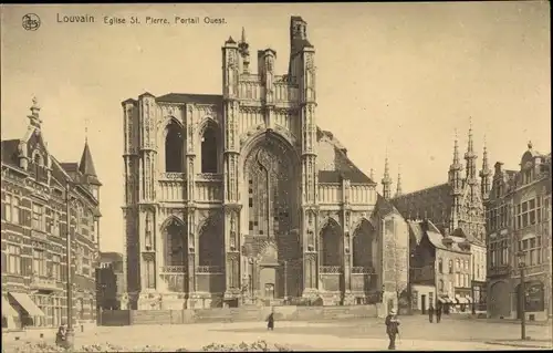 Ak Louvain Leuven Flämisch Brabant, Eglise St. Pierre, Portail Ouest