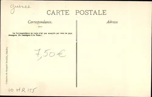 Ak Konakry Conakry Guinea, Rade de Boulbiné, vue partielle du village, rivage