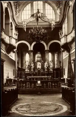 Ak Füssen im Ostallgäu, Stadt Pfarrkirche, Hochaltar