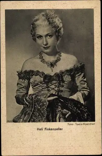Ak Schauspielerin Heli Finkenzeller, Portrait
