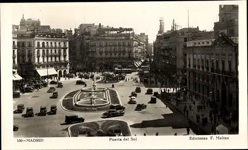Ak Madrid Spanien, Puerta del Sol