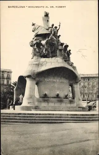 Ak Barcelona Katalonien, Monumento al Dr. Robert