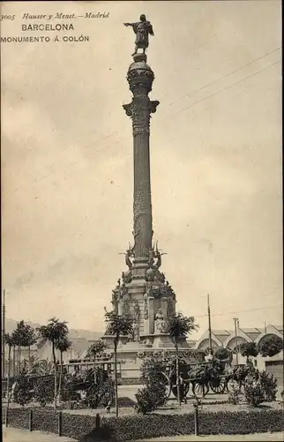 Ak Barcelona Katalonien, Monumento á Colón