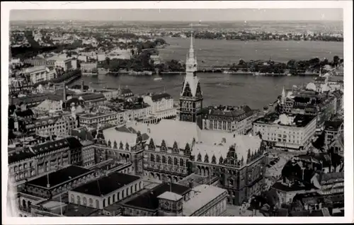 Ak Hamburg, Panoramablick vom St. Catharinenkirchturm nach Norden