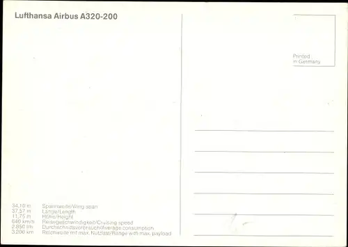 Ak Lufthansa Airbus A320 200, Passagierflugzeug