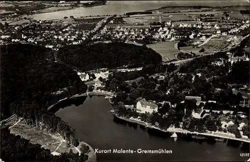 Ak Gremsmühlen Malente in Ostholstein, Gesamtansicht, Fliegeraufnahme