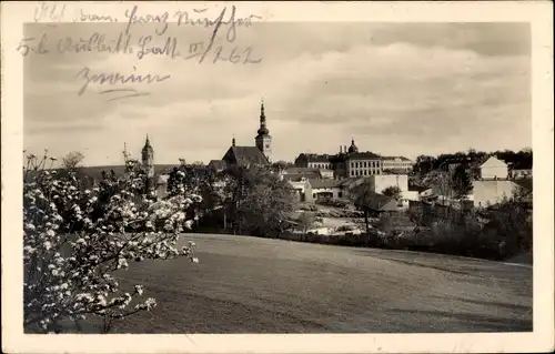 Ak Vyškov Wischau Südmähren, Gesamtansicht, Kirche