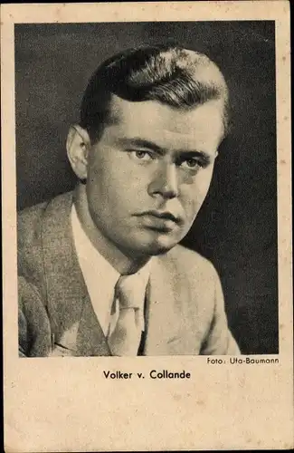 Ak Schauspieler Volker von Collande, Portrait