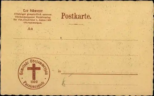 Ak Oberammergau in Oberbayern, Passionsspiele 1900, Christus vor Herodes