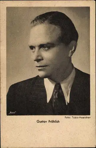 Ak Schauspieler Gustav Fröhlich, Portrait, Ross Verlag