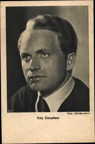 Ak Schauspieler Fritz Genschow, Portrait, Ross Verlag