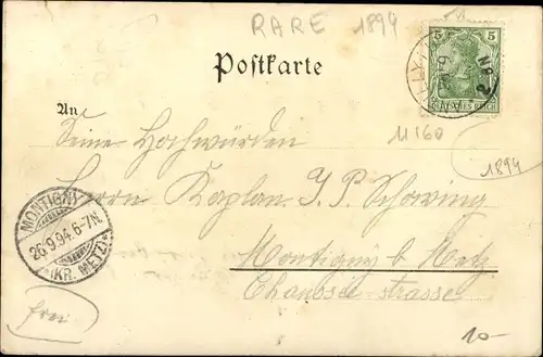 Vorläufer Litho La Salette Fallavaux Isère, Kapelle, Innenansicht