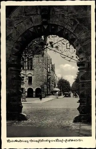 Ak Bückeburg Kreis Schaumburg Niedersachsen, Durchblick zur Bahnhofstraße