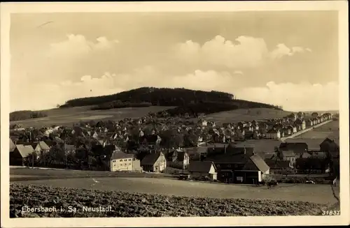 Ak Ebersbach Neugersdorf, Panorama vom Ort