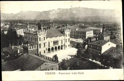 Ak Thiene Veneto, Panorama Lato Nord, Blick über die Dächer der Stadt