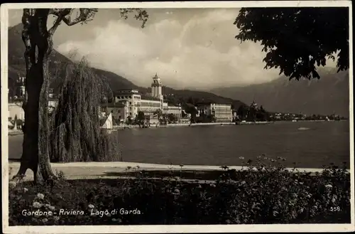 Ak Gardone Riviera Lombardia, Lago di Garda, Seepanorama