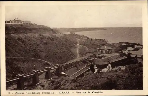 Ak Dakar Senegal, Vue sur la Corniche, famille, côte