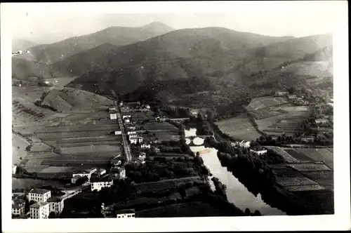 Ak Vera de Bidasoa Navarra, Panorámica, flujo, colinas