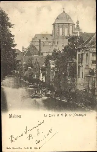 Ak Mechelen Malines Flandern Antwerpen, La Dyle et N. D. de Hanswyck