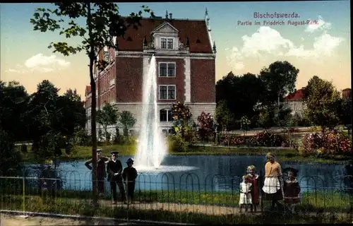 Ak Bischofswerda in Sachsen, Friedrich August Park
