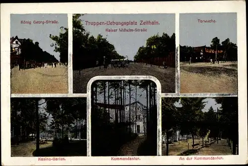 Ak Zeithain in Sachsen, Truppenübungsplatz, Torwache, Kommandantur
