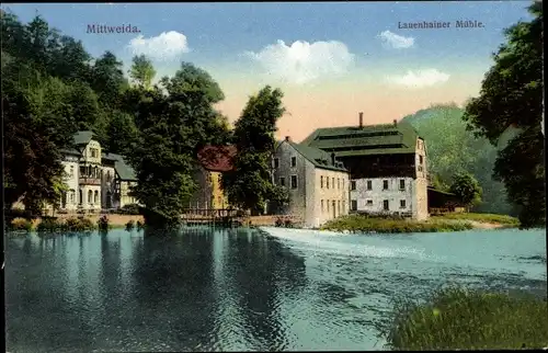 Ak Mittweida in Sachsen, Lauenhainer Mühle