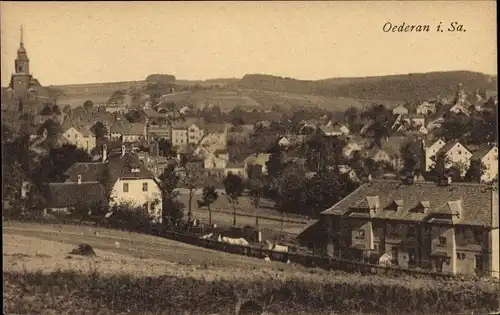 Ak Oederan Sachsen, Panorama vom Ort