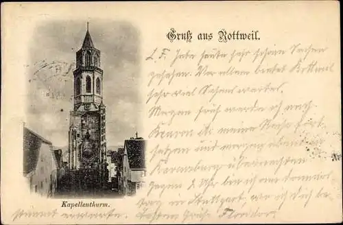 Ak Rottweil in Baden Württemberg, Kapellenturm