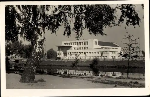 Ak Hradec Králové Königgrätz Stadt, Gebäude, Brücke