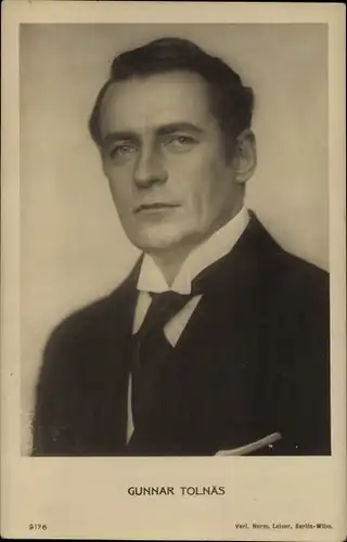 Ak Schauspieler Gunnar Tolnæs, Tolnäs, Portrait