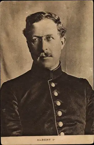 Ak König Albert I. von Belgien, Portrait