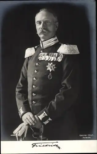 Ak Großherzog Friedrich II. von Baden, Portrait