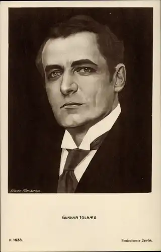 Ak Schauspieler Gunnar Tolnaes, Portrait