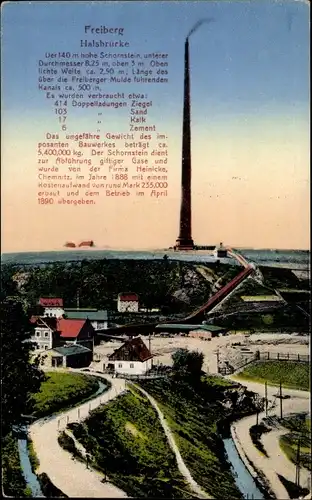 Ak Freiberg in Sachsen, Halsbrücke, Hohe Esse